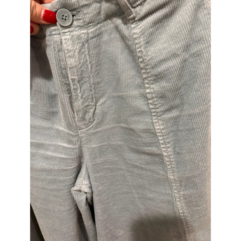 Anthropologie wide leg, pale, pale blue corduroy pants - Picture 5 of 5
